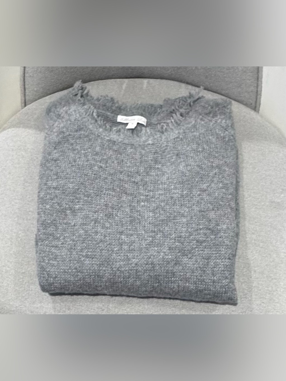 Cozy Gray Cashmere Crewneck Sweater - Women's Lightweight Knit